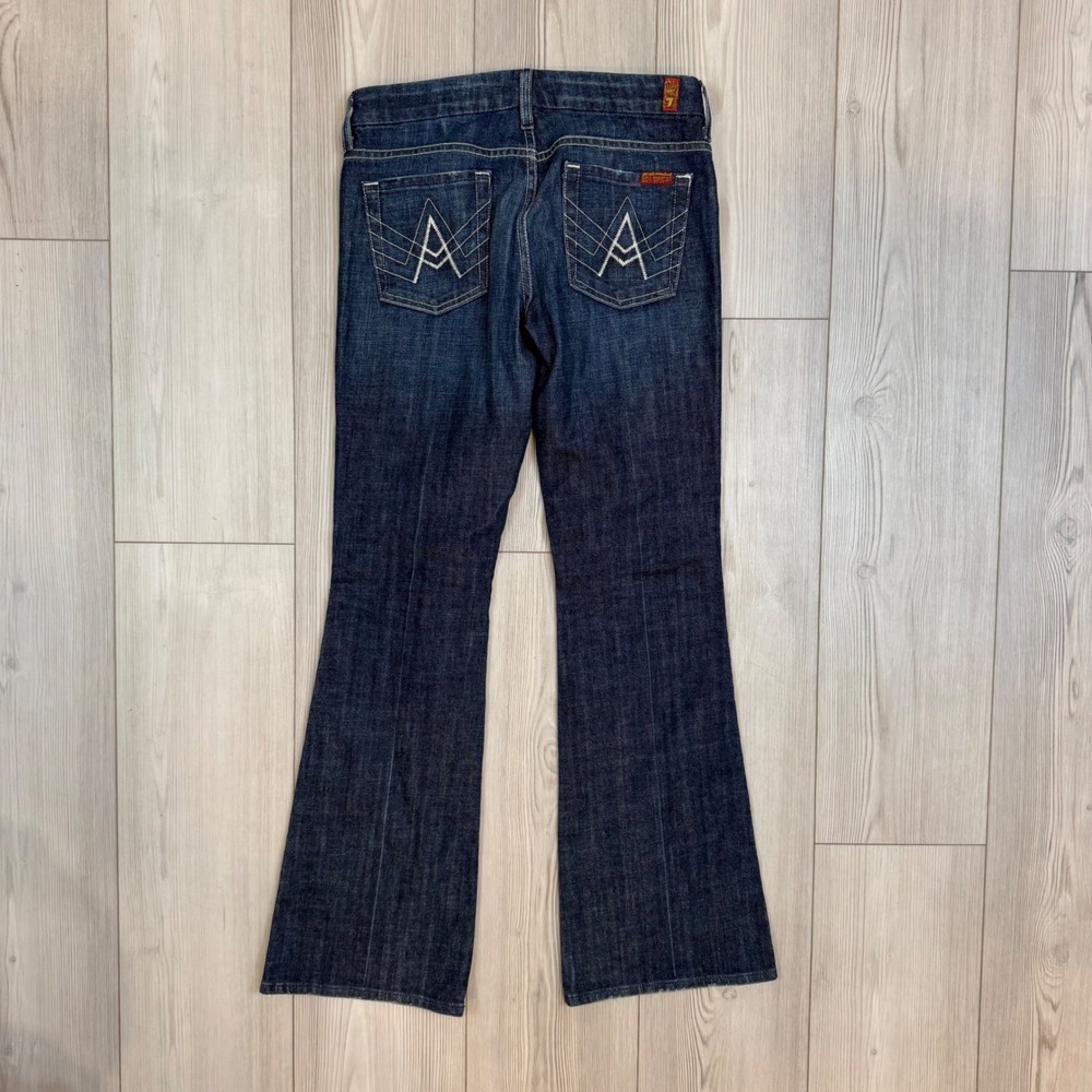 7 For All Mankind A Pocket Flare Jeans Dark Wash Indigo AU130S055S Mens Size 26